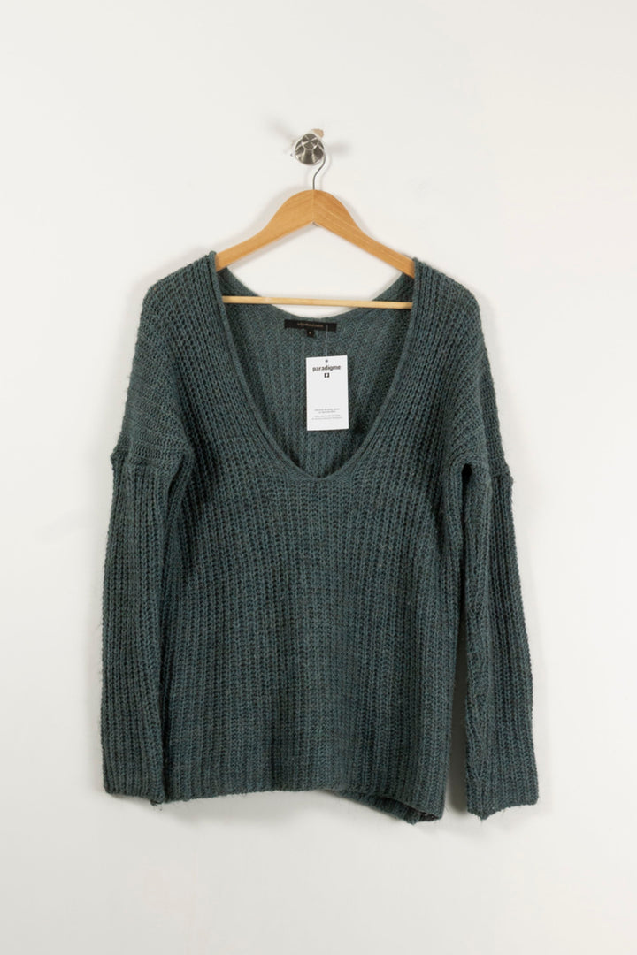 Pull Vert - Taille XS/34 de la marque La Fée Maraboutée | PARAD23277 - Vendu par Paradigme - Image 2