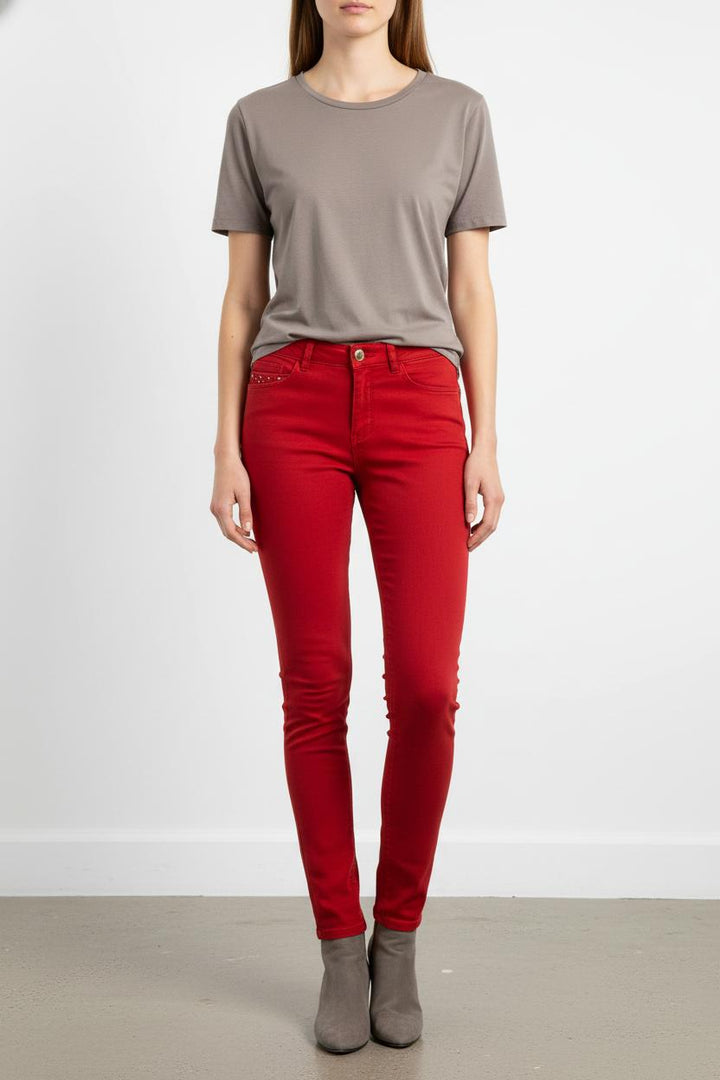 Jean Rouge - Taille XS/34 de la marque One Step | PARAD23289 - Vendu par Paradigme - Image 1
