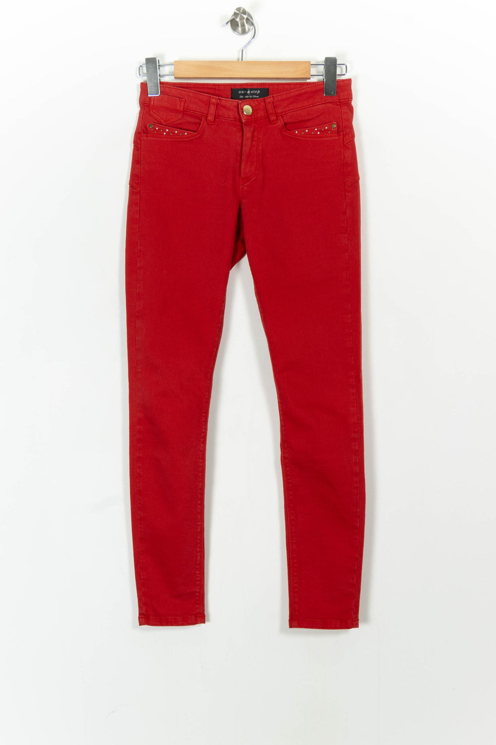 Jean Rouge - Taille XS/34 de la marque One Step | PARAD23289 - Vendu par Paradigme - Image 2