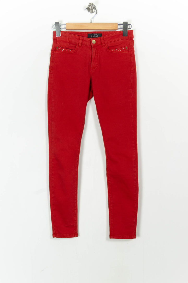 Jean Rouge - Taille XS/34 de la marque One Step | PARAD23289 - Vendu par Paradigme - Image 2