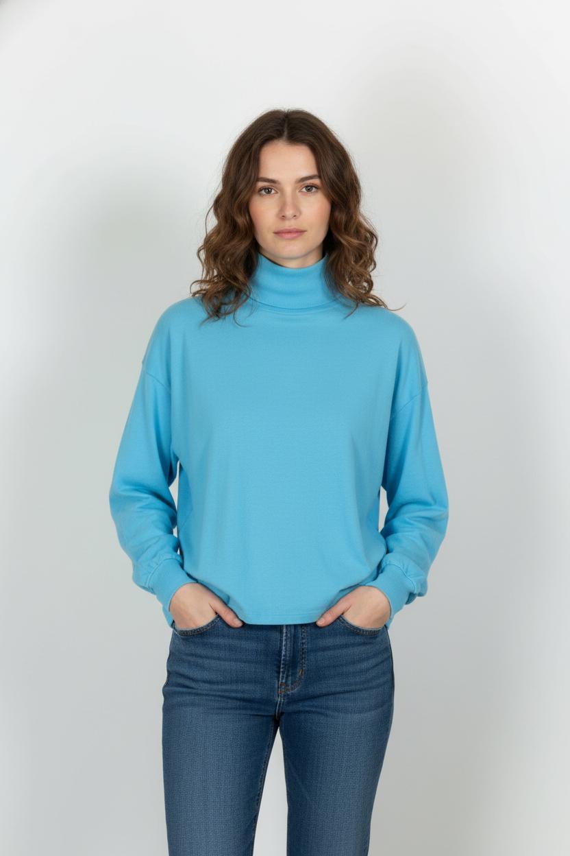Tee-shirt Bleu - Taille S/36 de la marque American Vintage | PARAD23552 - Vendu par Paradigme - Image 1