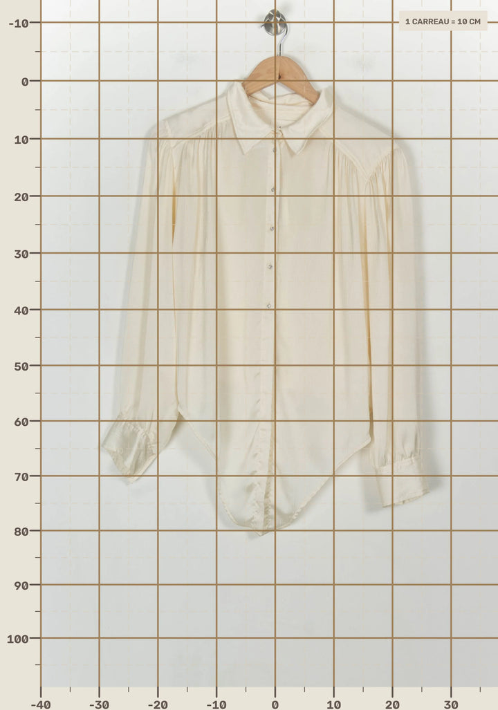 Blouse Beige - Taille L/40 de la marque ba&amp;sh | PARAD23628 - Vendu par Paradigme - Image 4