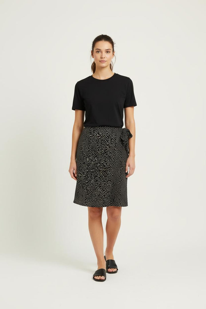 Jupe à pois blancs - Taille L/40