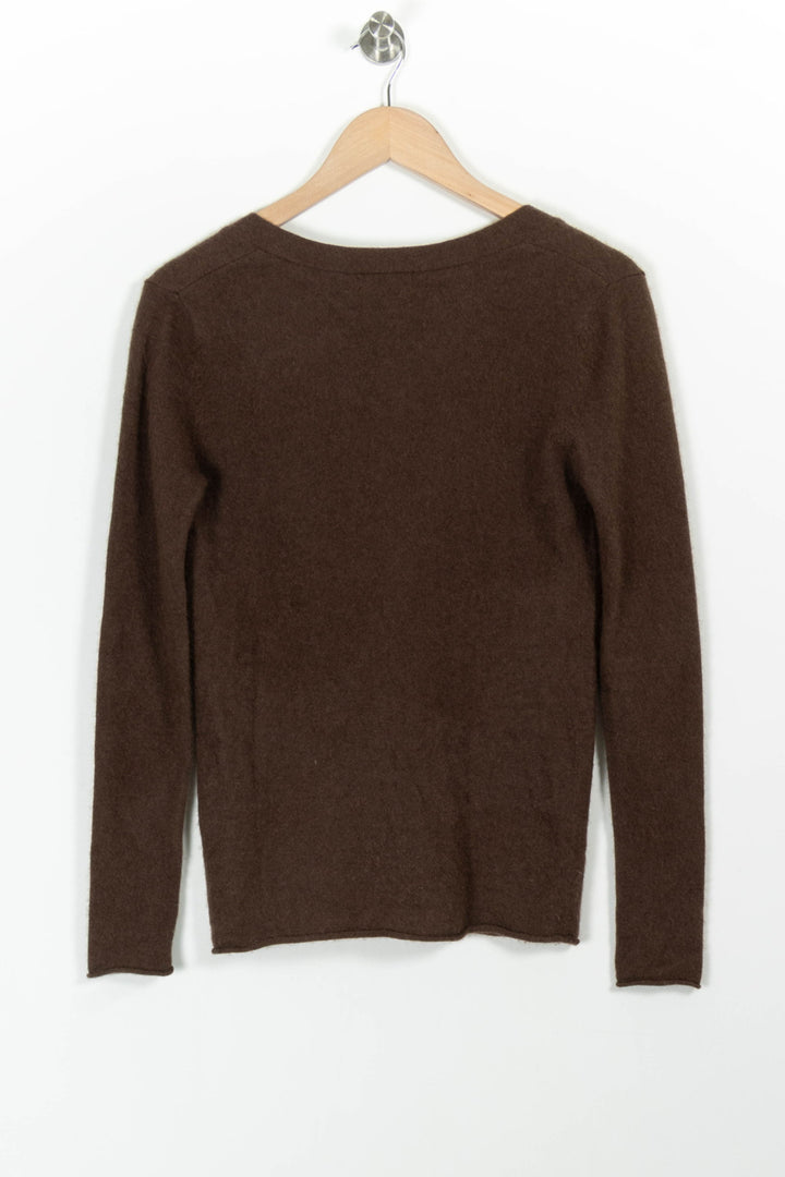 Cardigan Marron - Taille XS/34 de la marque Ines de la Fressange Paris | PARAD23734 - Vendu par Paradigme - Image 4