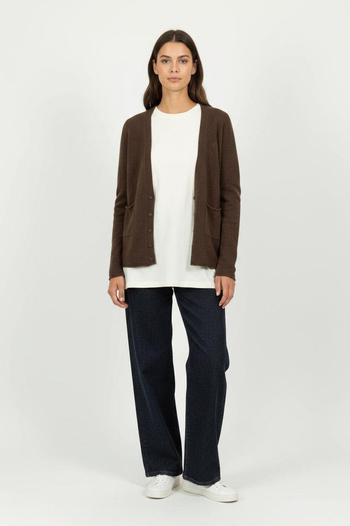 Cardigan Marron - Taille XS/34 de la marque Ines de la Fressange Paris | PARAD23734 - Vendu par Paradigme - Image 1