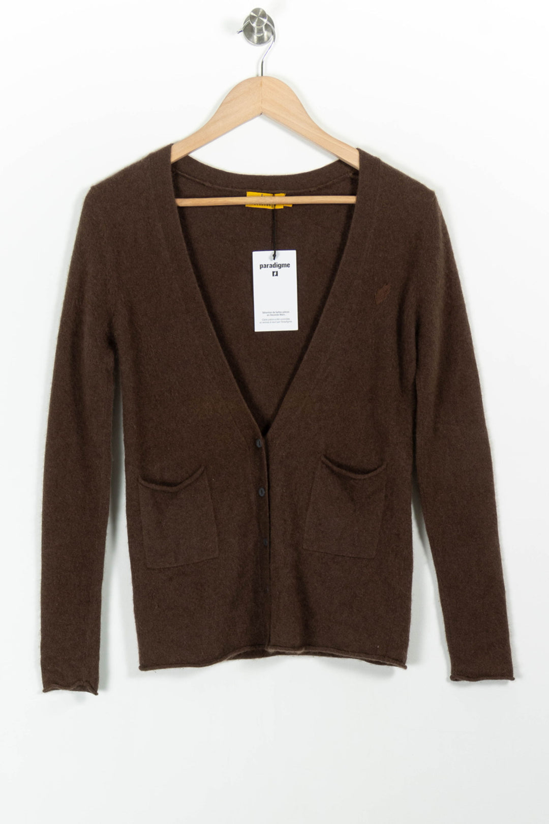 Cardigan Marron - Taille XS/34 de la marque Ines de la Fressange Paris | PARAD23734 - Vendu par Paradigme - Image 2