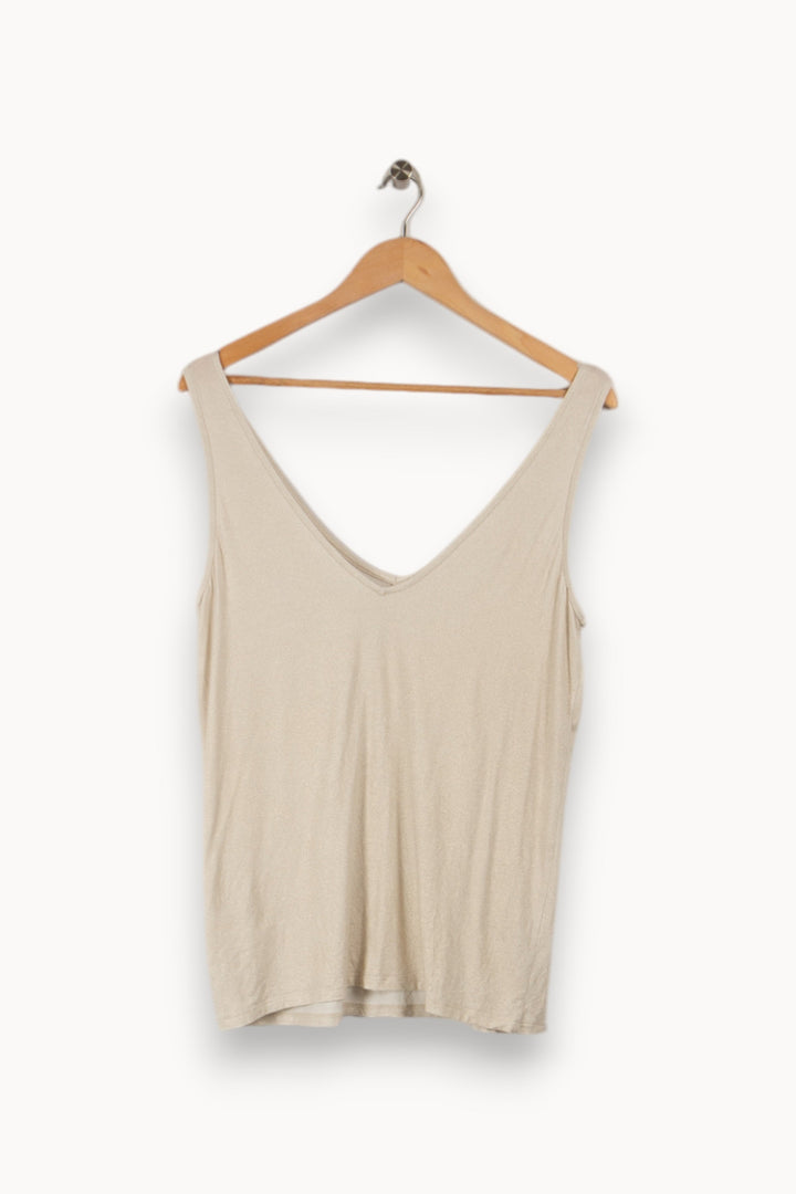 Débardeur beige pailleté - Taille S/36