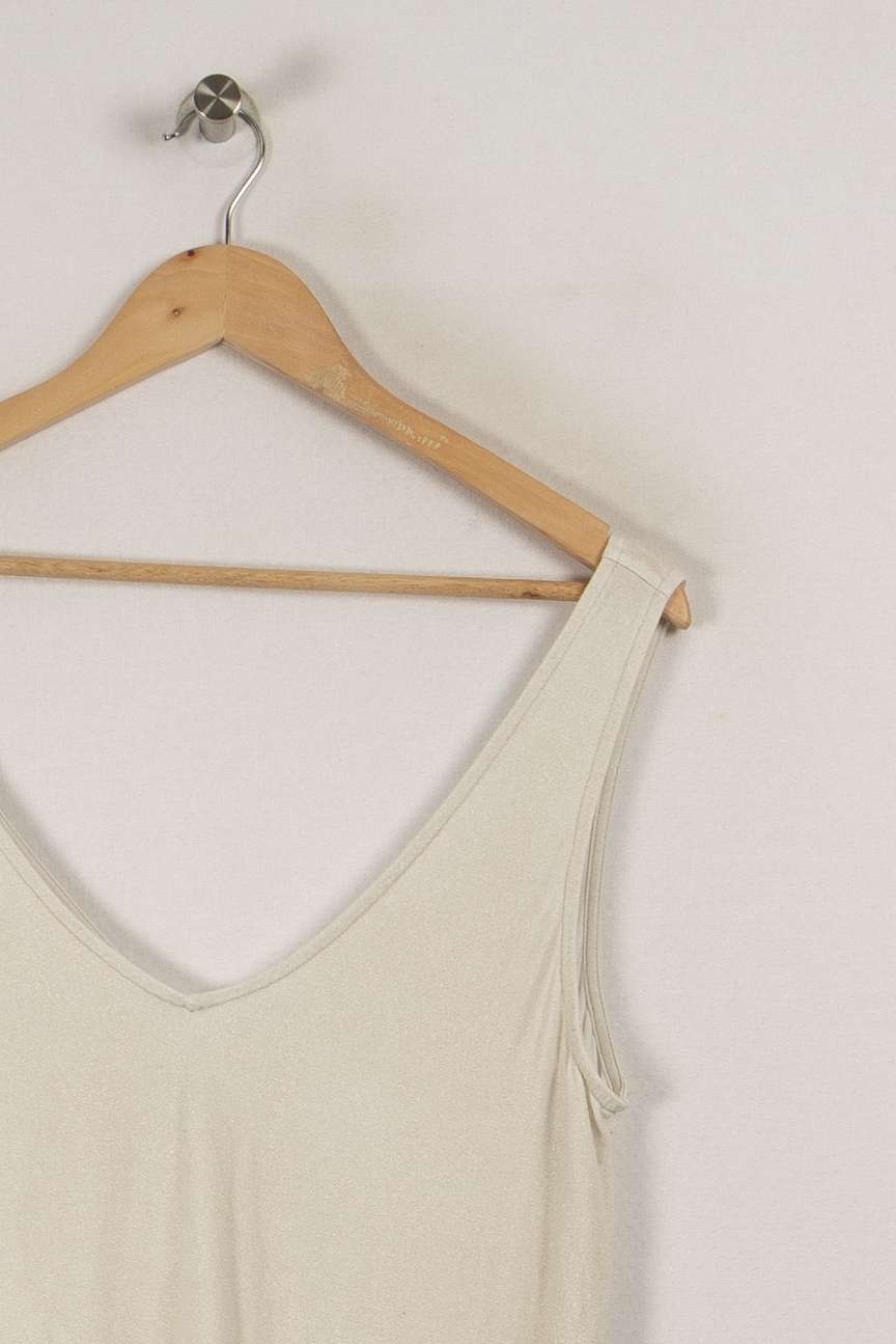 Débardeur beige pailleté - Taille S/36