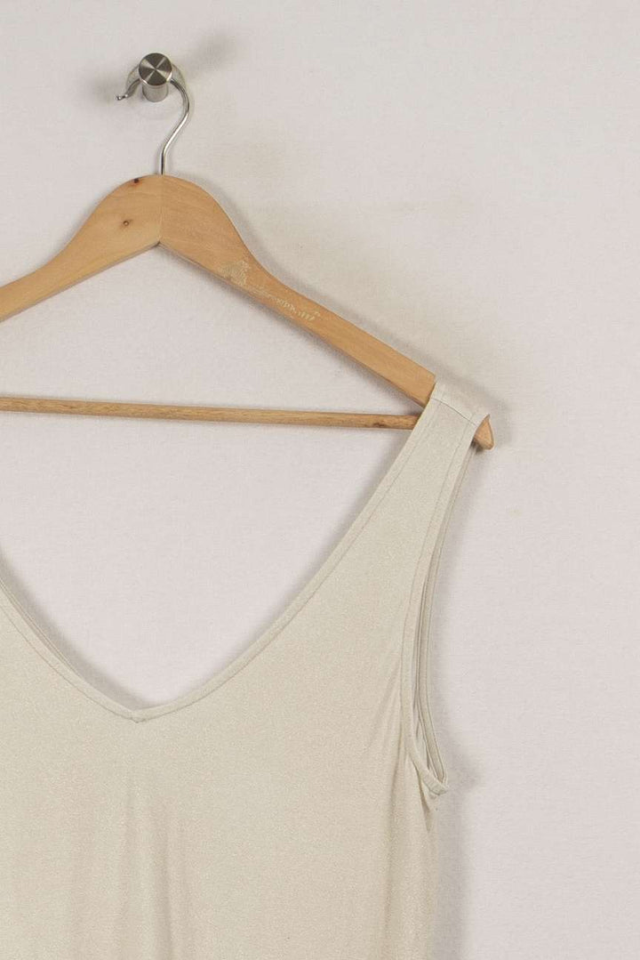 Débardeur beige pailleté - Taille S/36