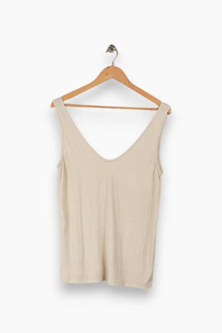 Débardeur beige pailleté - Taille S/36