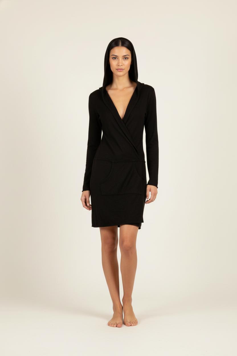 Robe à capuche en soie-cachemire - Taille S/36