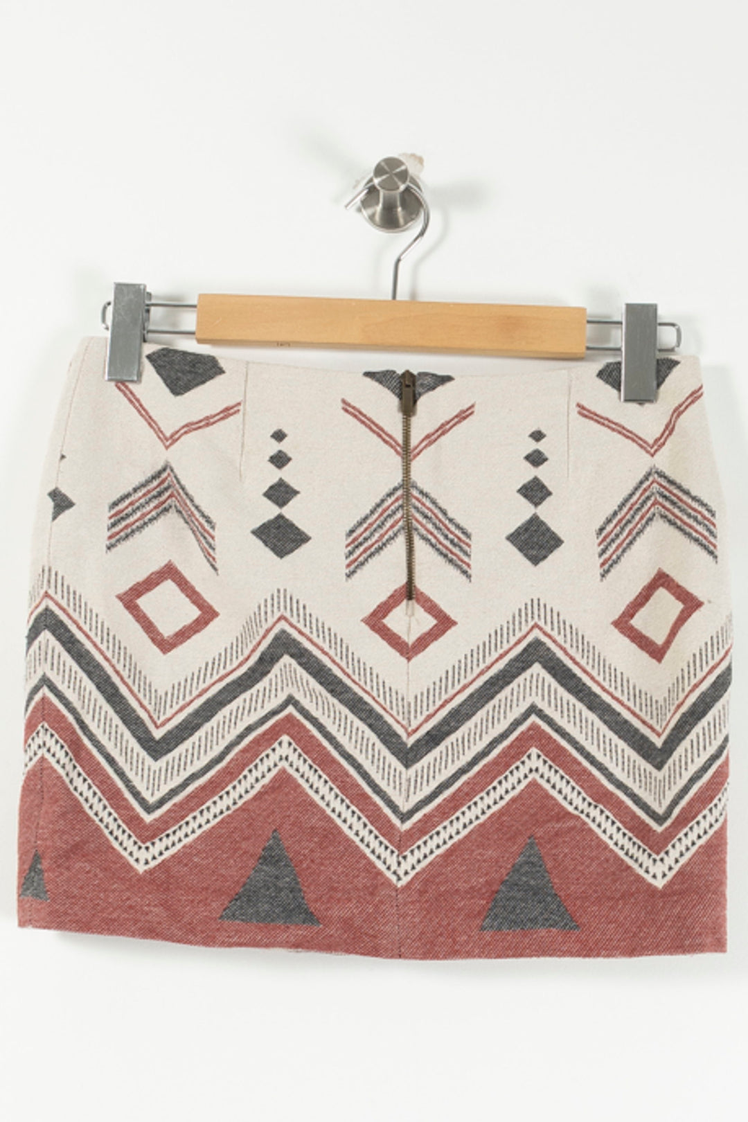 Jupe Courte Beige et Rouge - Taille M/38 de la marque Ekyog | PARAD23787 - Vendu par Paradigme - Image 4