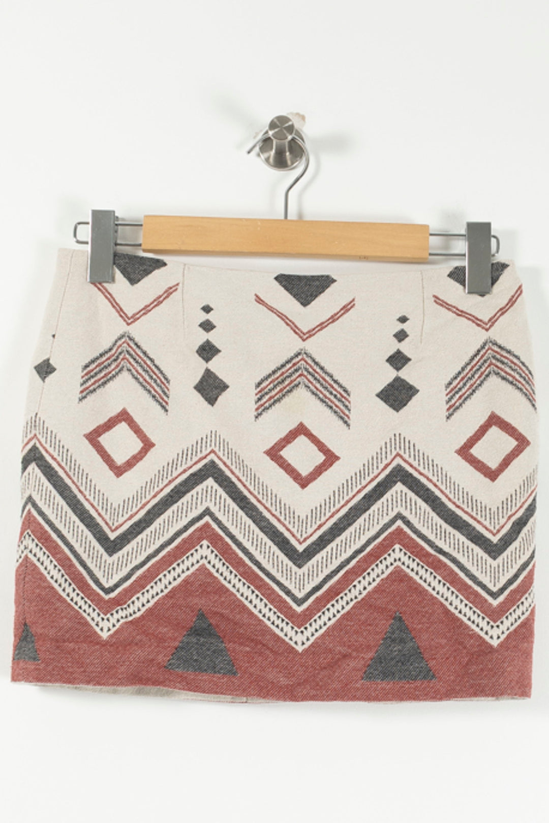 Jupe Courte Beige et Rouge - Taille M/38 de la marque Ekyog | PARAD23787 - Vendu par Paradigme - Image 2