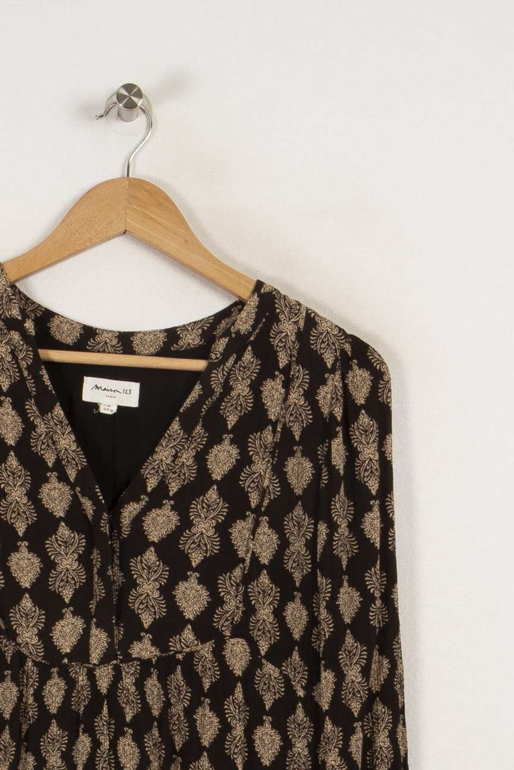 Robe noire à motifs - Taille XS/34