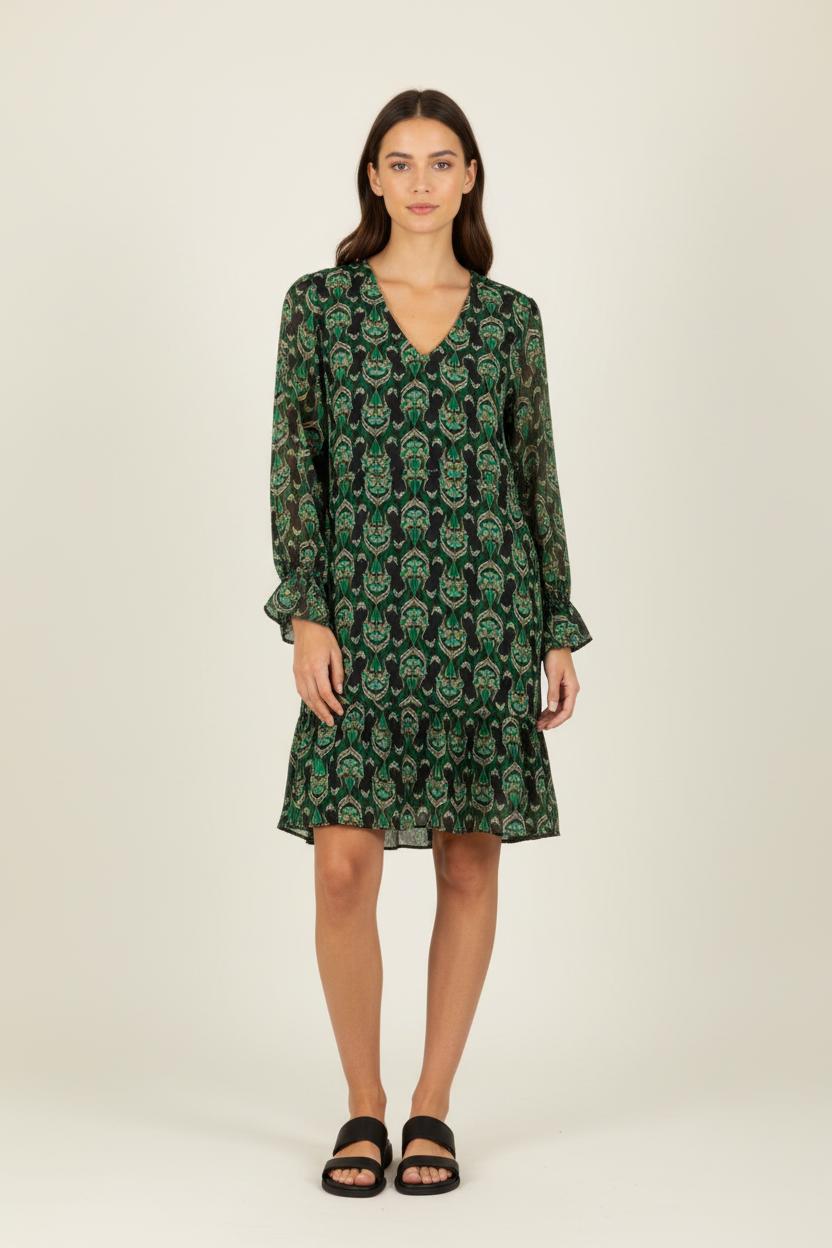 Robe bleue et verte - Taille S/36