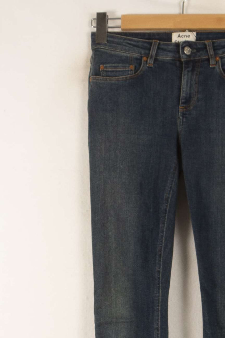 Jean Slim Bleu - Taille XS/34 de la marque Acne Studios | PARAD23942 - Vendu par Paradigme - Image 3
