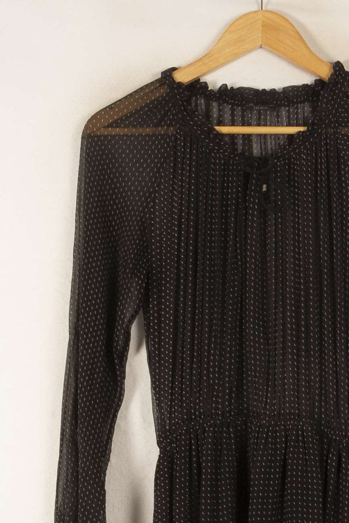 Robe Longue Noire à Pois - Taille S/36 de la marque IKKS | PARAD23983 - Vendu par Paradigme - Image 3