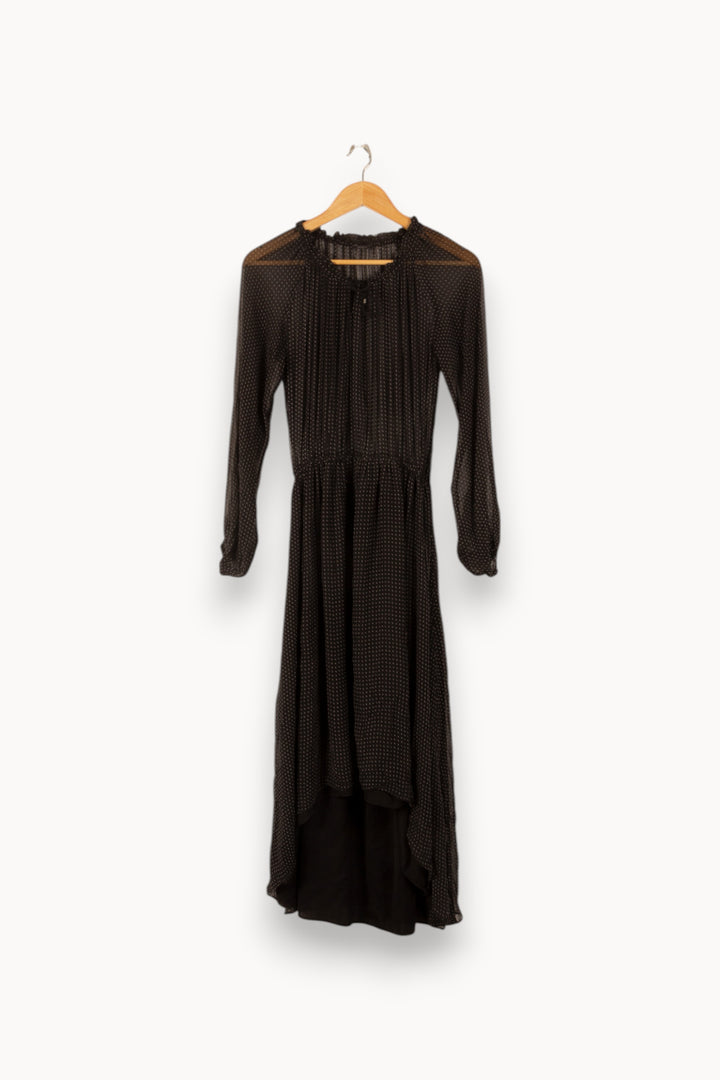 Robe Longue Noire à Pois - Taille S/36 de la marque IKKS | PARAD23983 - Vendu par Paradigme - Image 2