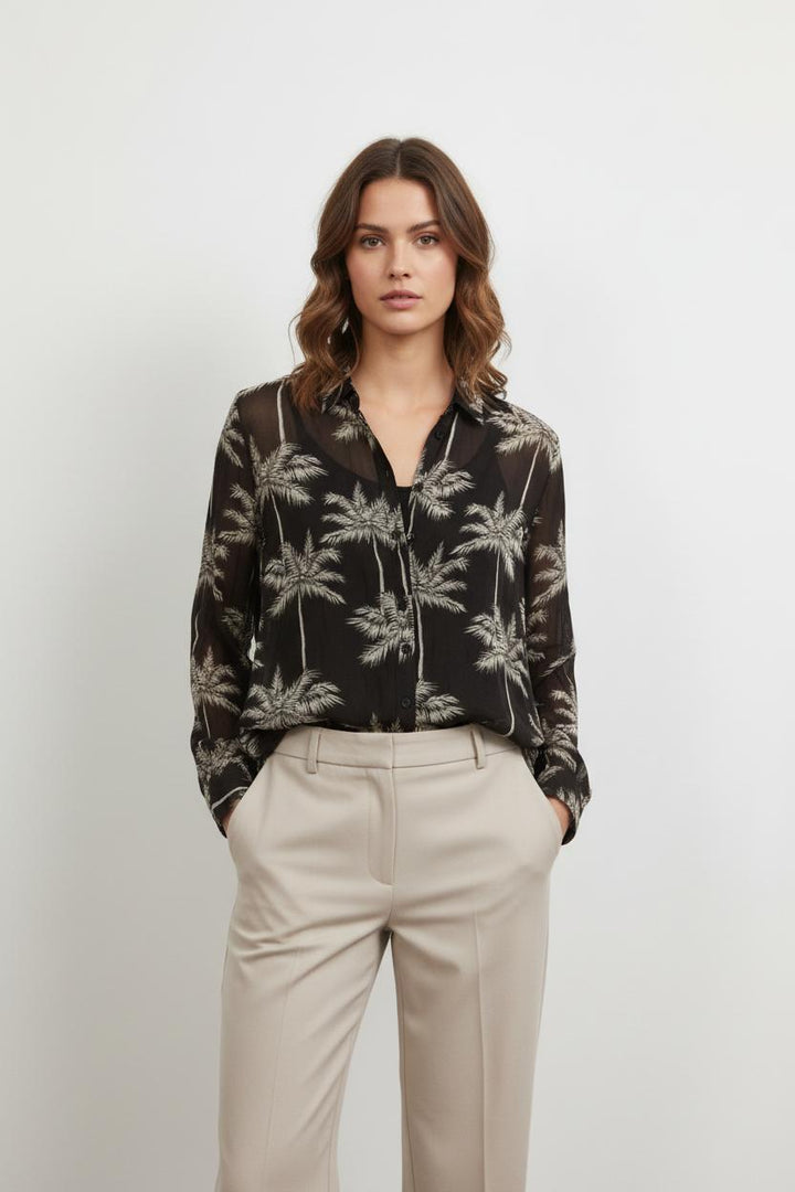 Chemise Noire et Blanche - Taille S/36