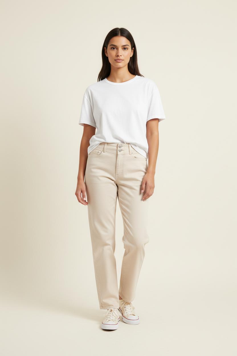 Jean Beige - Taille M/38 de la marque IKKS | PARAD24000 - Vendu par Paradigme - Image 1