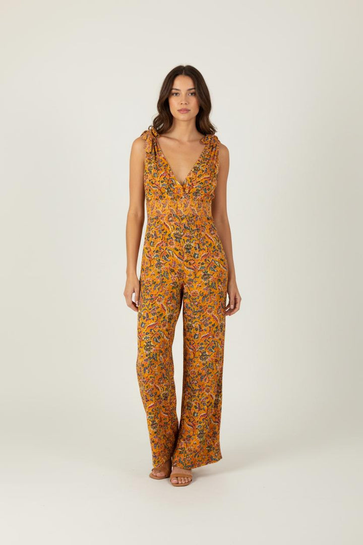 Combinaison orange-jaune à motifs - Taille S/36