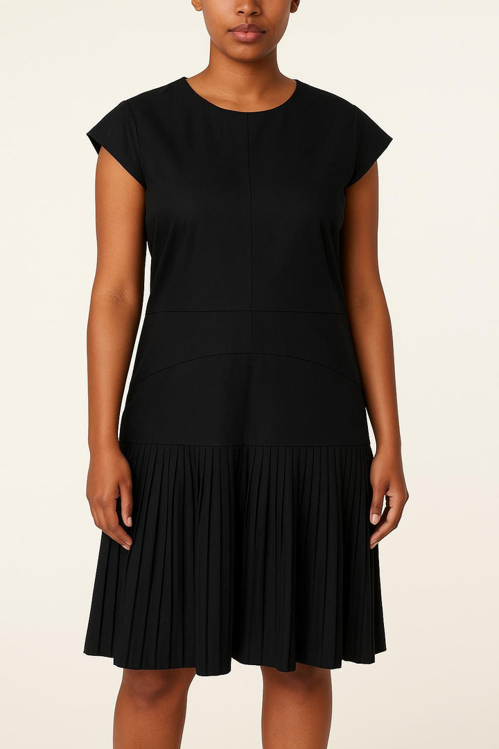 Robe Plissée Noire - Taille L/40 de la marque Caroll | PARAD24064 - Vendu par Paradigme - Image 1