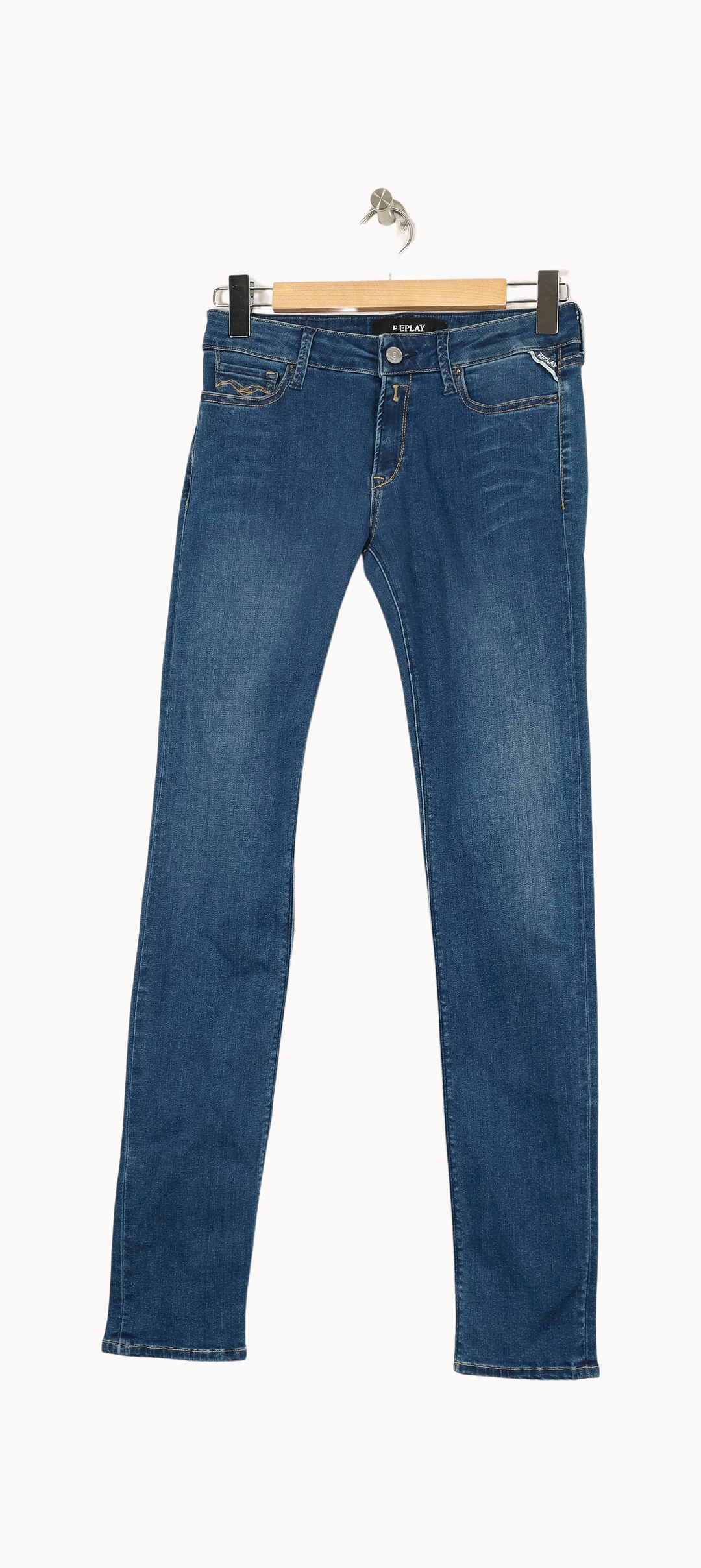 Jean Slim Bleu - Taille M/38 de la marque Replay | PARAD24086 - Vendu par Paradigme - Image 2
