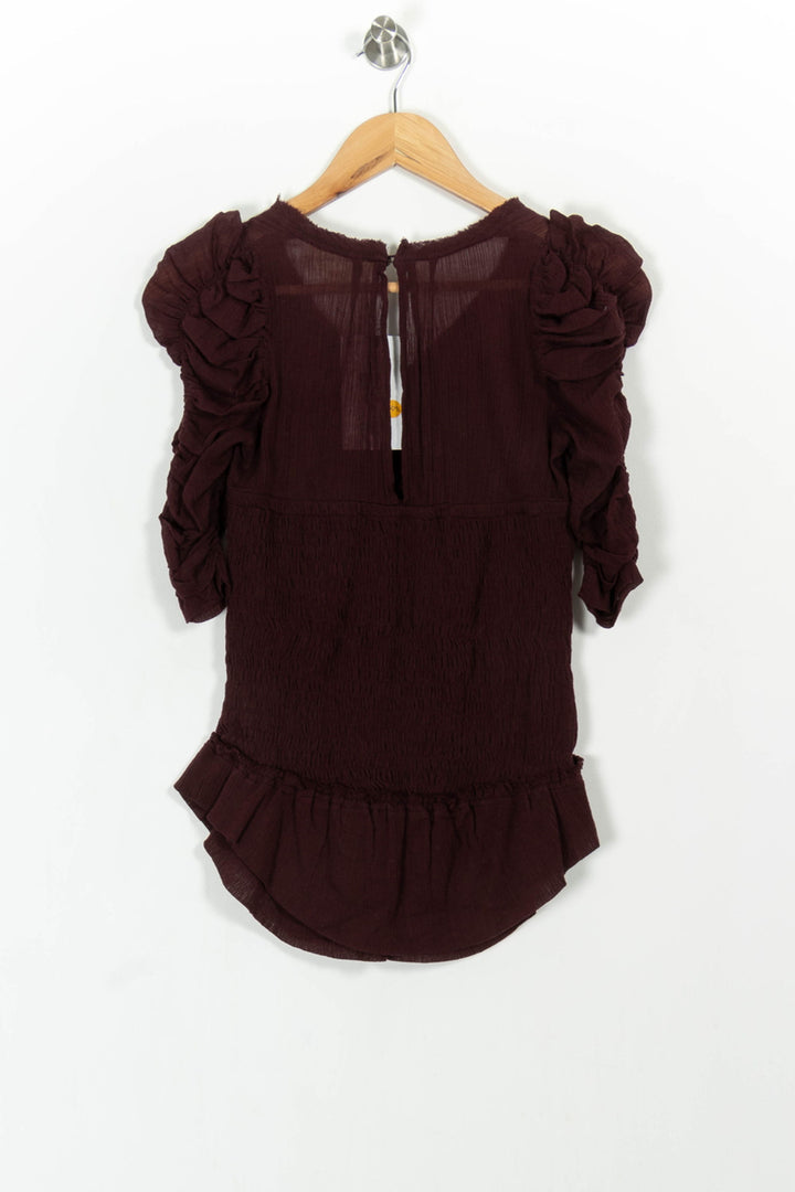 Blouse Bordeaux - Taille S/36 de la marque Isabel Marant | PARAD24161 - Vendu par Paradigme - Image 4