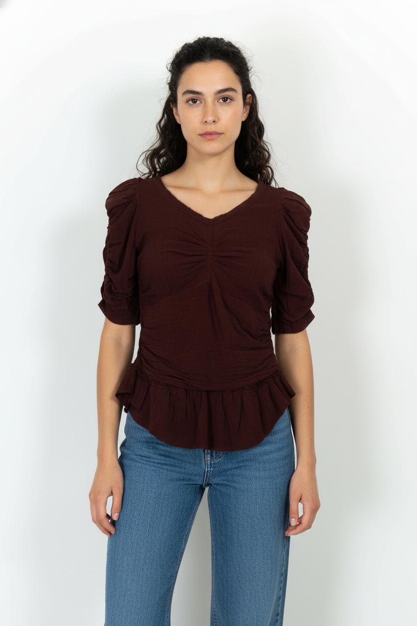 Blouse Bordeaux - Taille S/36 de la marque Isabel Marant | PARAD24161 - Vendu par Paradigme - Image 1