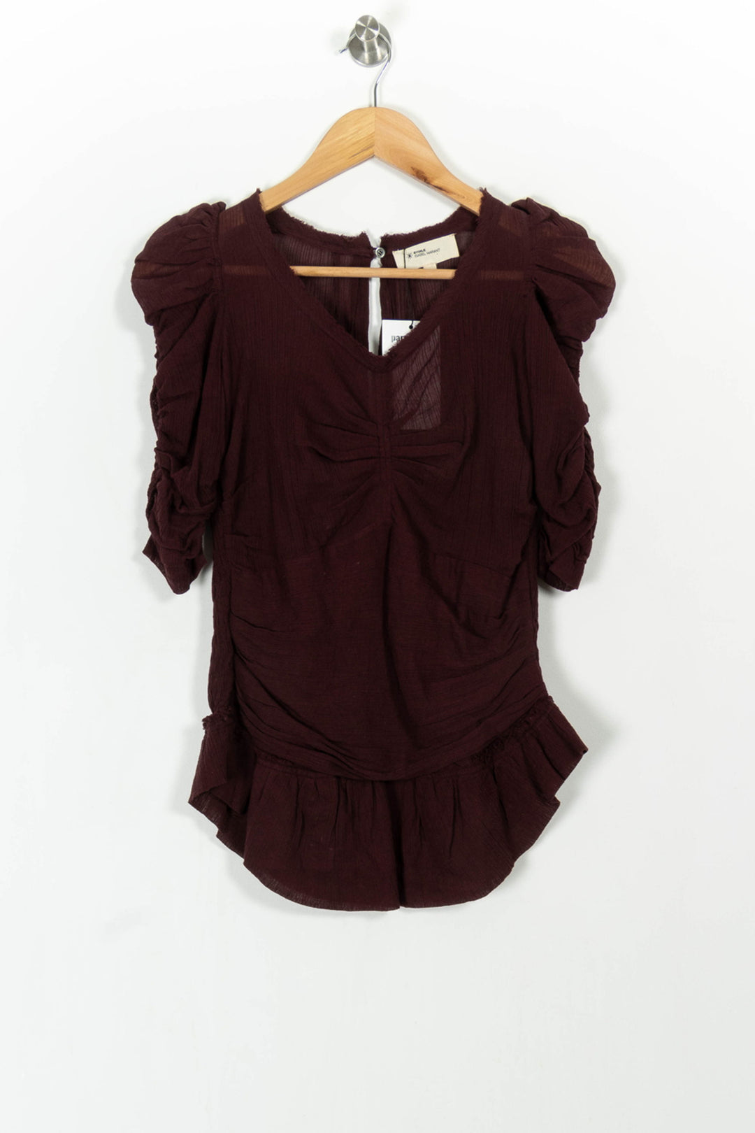 Blouse Bordeaux - Taille S/36 de la marque Isabel Marant | PARAD24161 - Vendu par Paradigme - Image 2