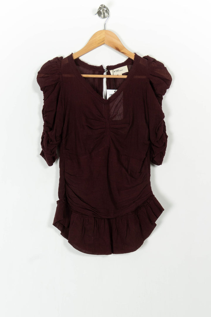 Blouse Bordeaux - Taille S/36 de la marque Isabel Marant | PARAD24161 - Vendu par Paradigme - Image 2