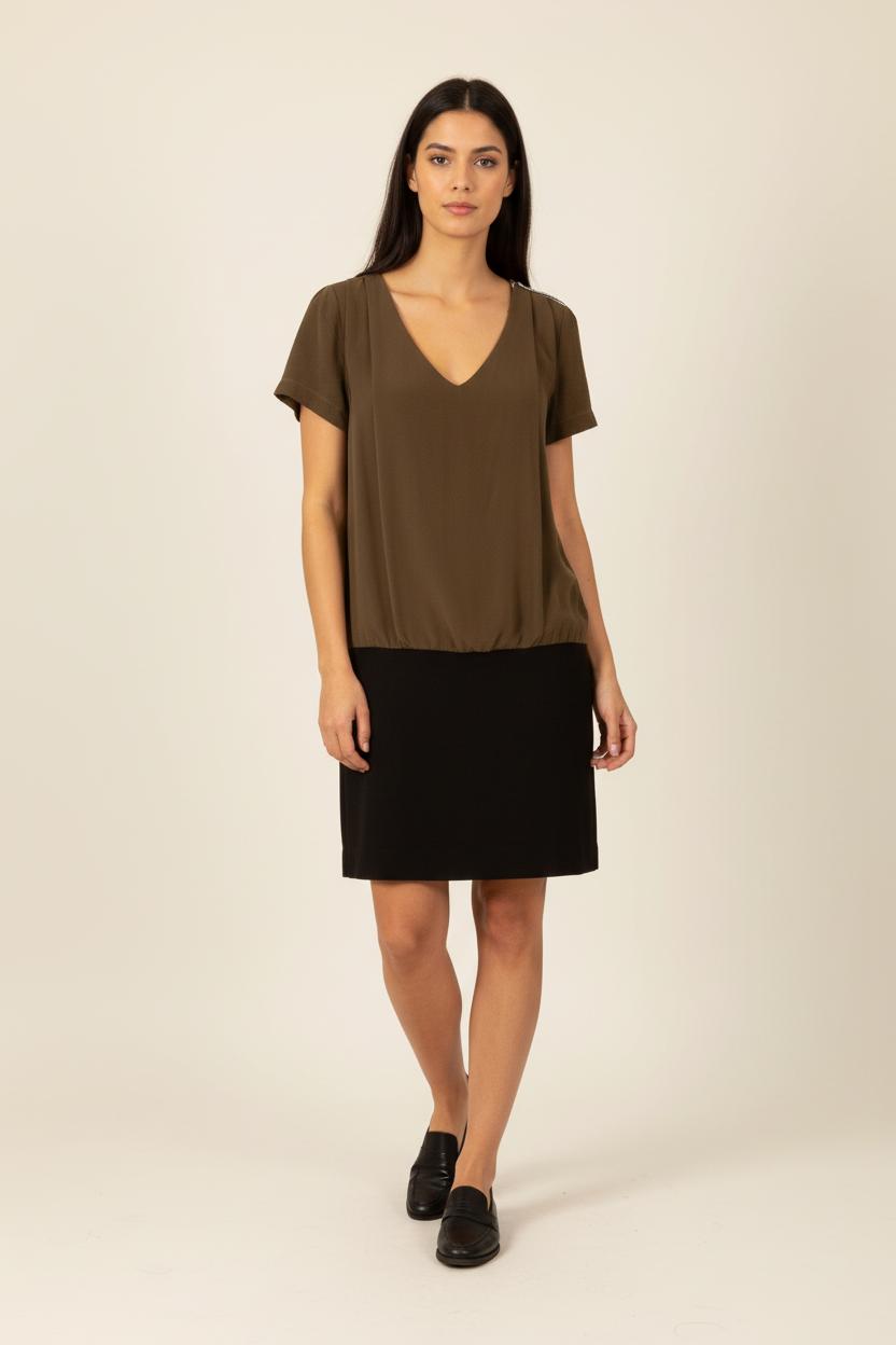 Robe bi-matière - Taille S/36