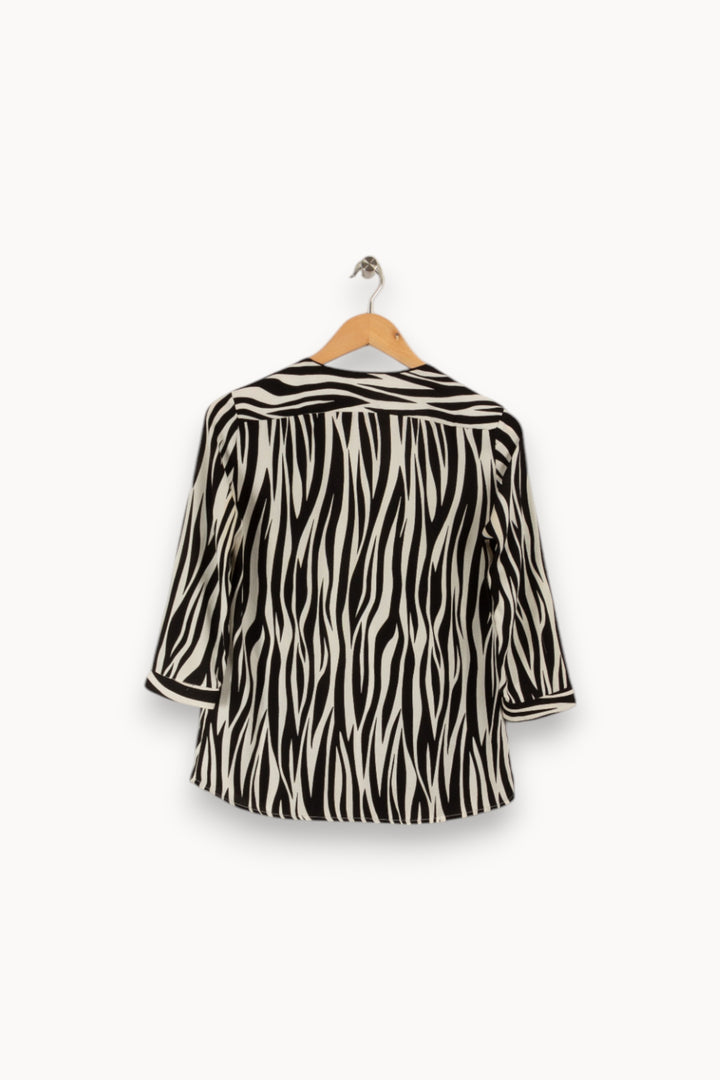 Top zèbre - Taille M/38 de la marque Claudie Pierlot | PARAD24332 - Vendu par Paradigme - Image 3