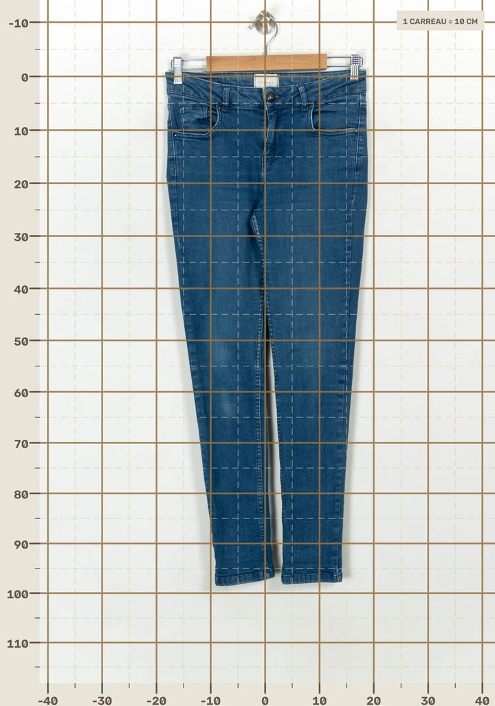 Jean Slim Bleu - Taille M/38 de la marque Sézane | PARAD24337 - Vendu par Paradigme - Image 4