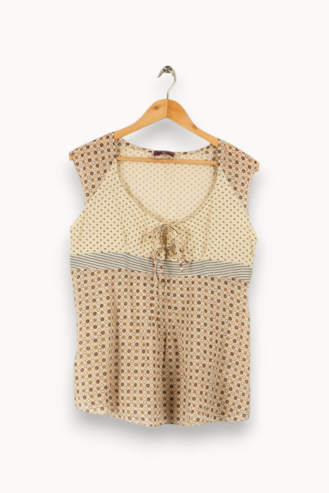 Blouse beige à motifs - Taille XXL/44