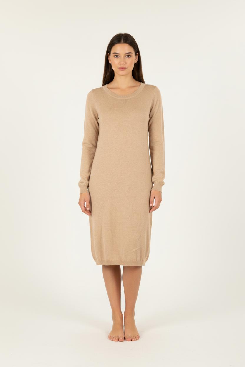 Robe beige - Taille L/40