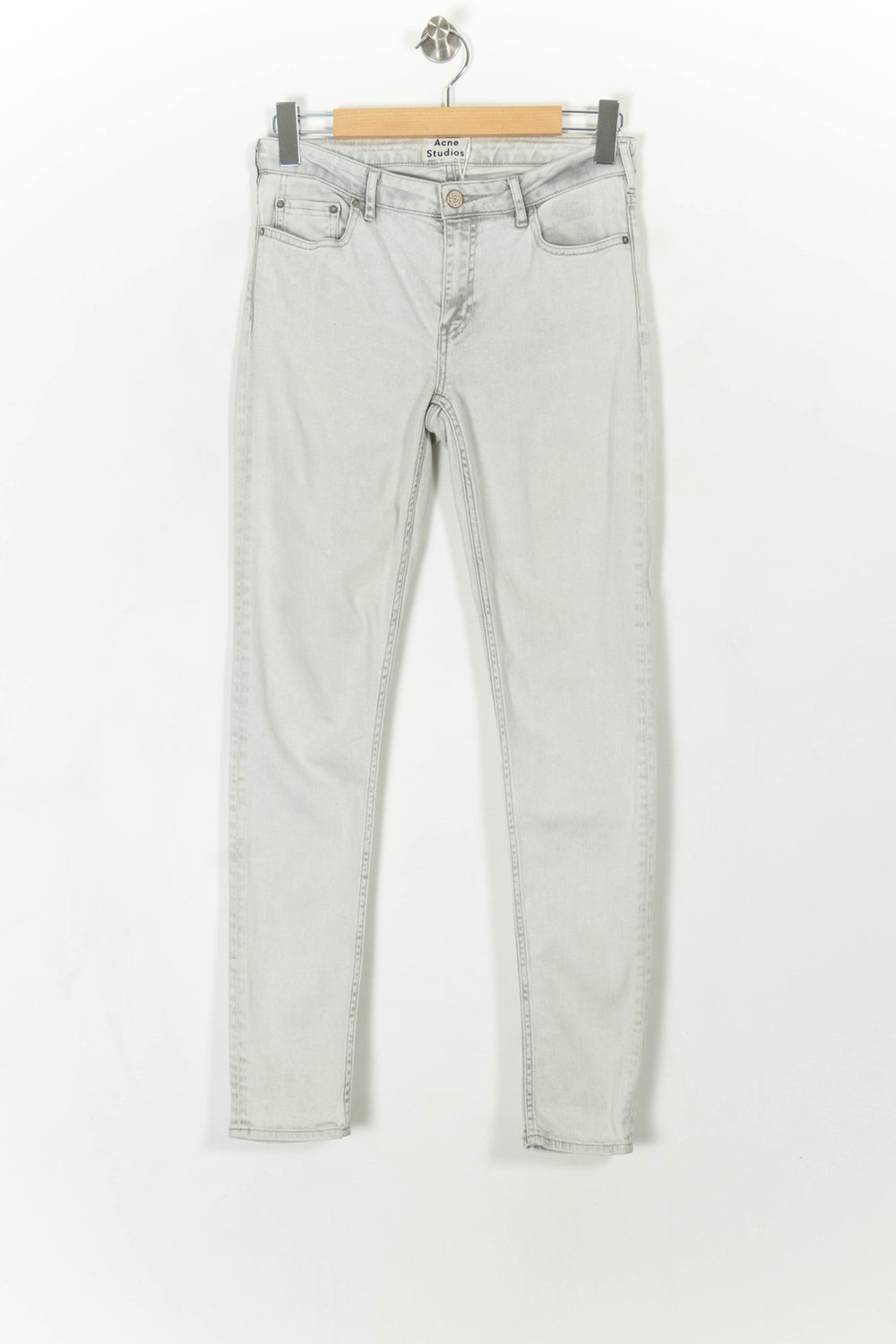 Jean Slim Gris - Taille XS/34 de la marque Acne Studios | PARAD24448 - Vendu par Paradigme - Image 2