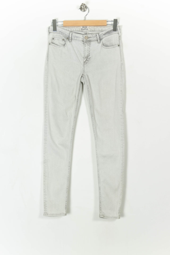 Jean Slim Gris - Taille XS/34 de la marque Acne Studios | PARAD24448 - Vendu par Paradigme - Image 2