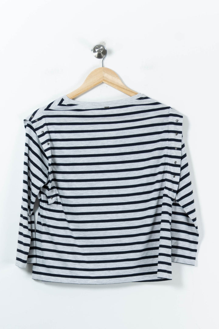 Marinière Blanc et Bleu Marine - Taille M/38 de la marque IKKS | PARAD24544 - Vendu par Paradigme - Image 4