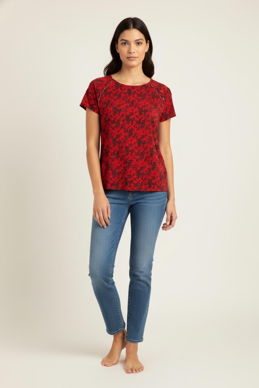 Blouse rouge - Taille XS/34