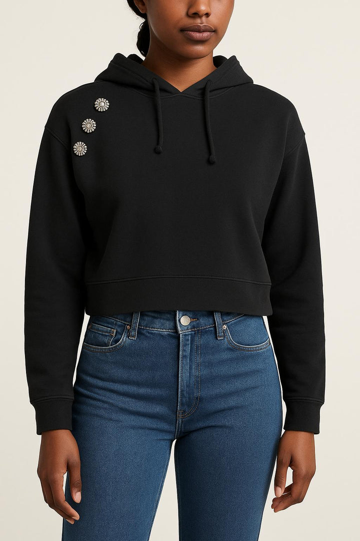 Sweat à Capuche Noir - Taille S/36 de la marque ba&sh | PARAD24607 - Vendu par Paradigme - Image 1