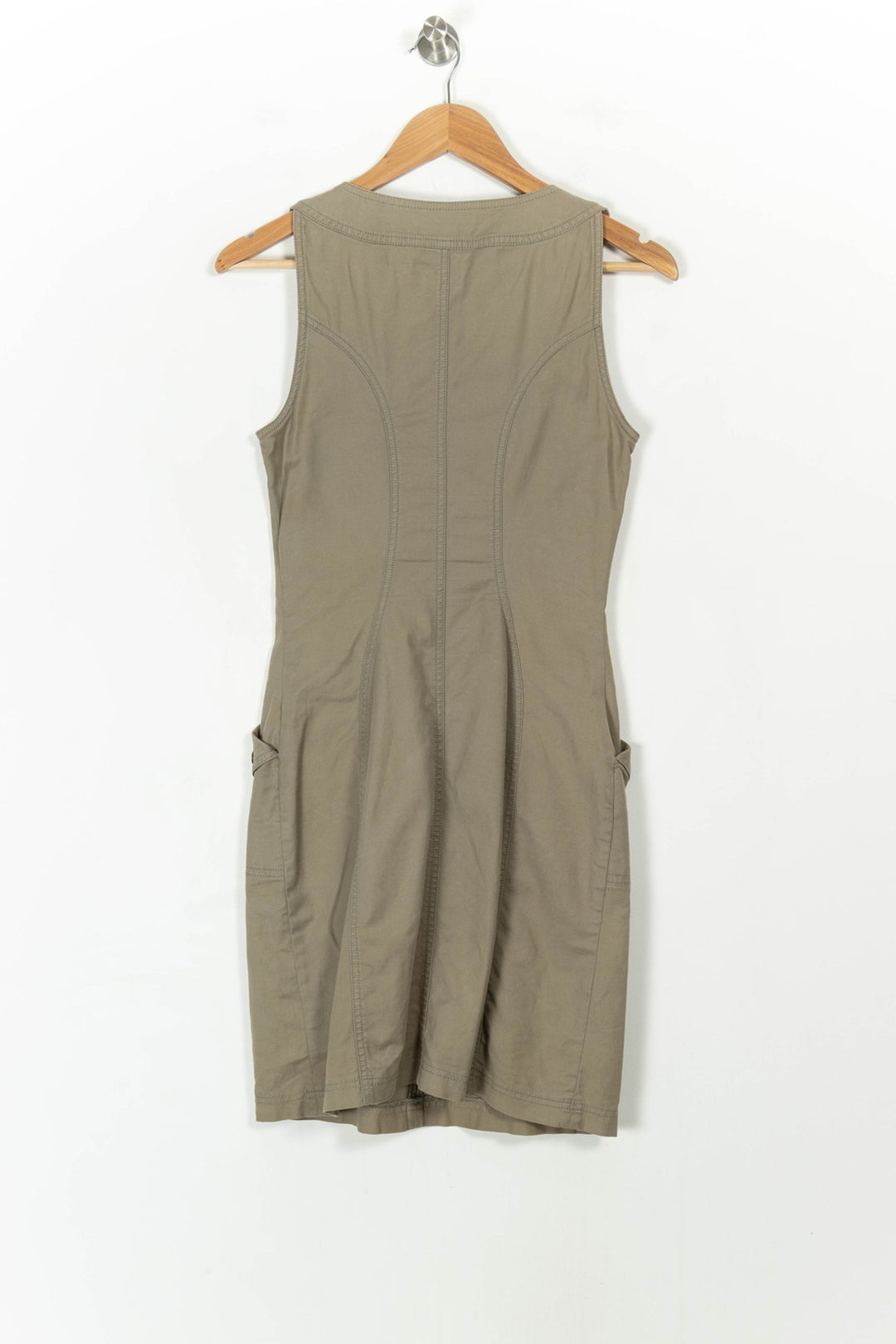 Robe Sans Manches Kaki - Taille S/36 de la marque Tara Jarmon | PARAD24633 - Vendu par Paradigme - Image 4