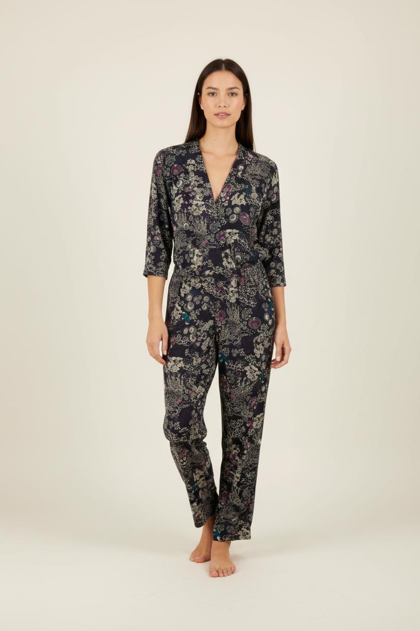 Combinaison bleu foncé à motifs - Taille M/38