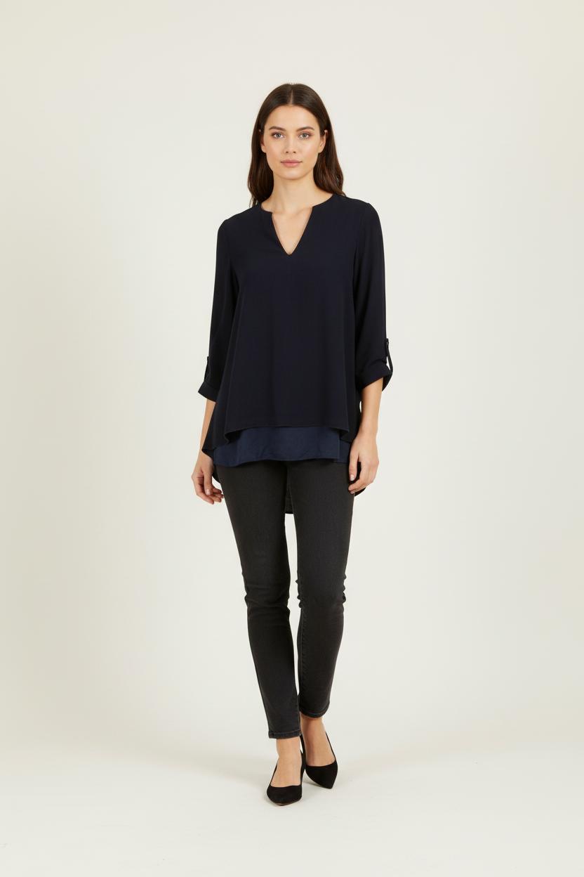 Blouse bleue foncée - Taille S/36