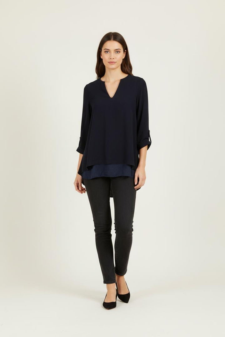 Blouse bleue foncée - Taille S/36