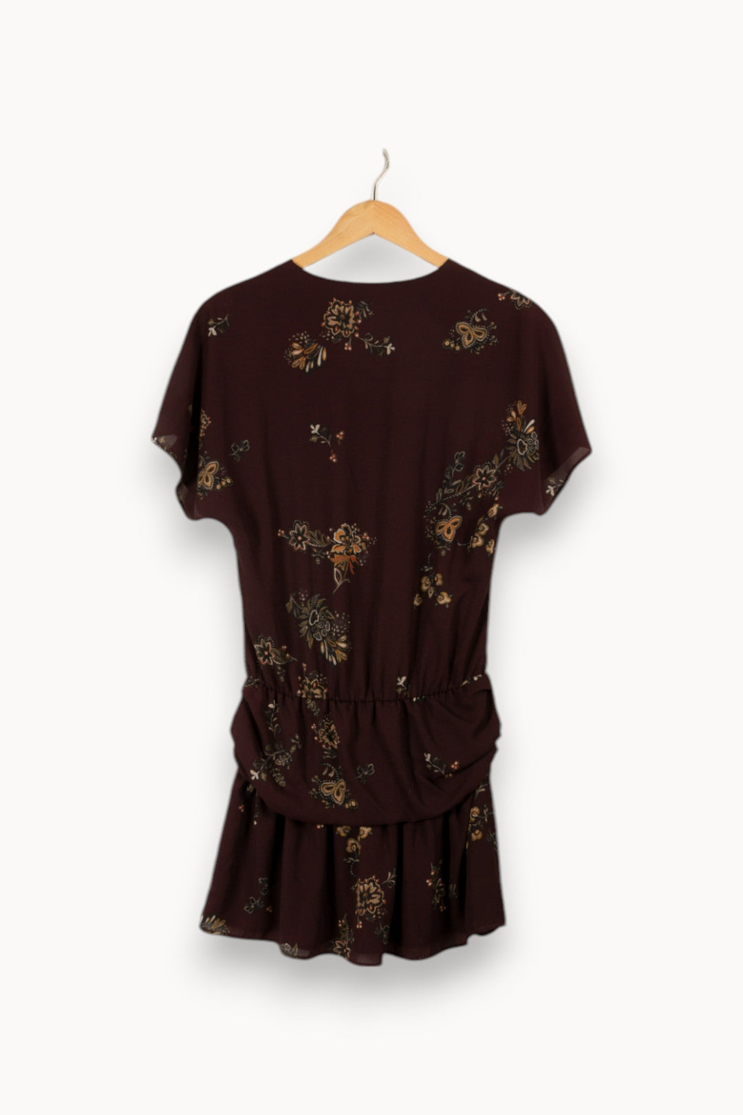 Robe bordeaux à motifs - Taille S/36