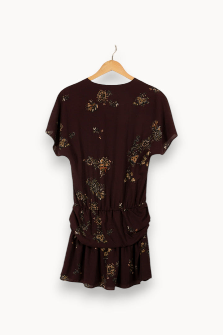 Robe bordeaux à motifs - Taille S/36