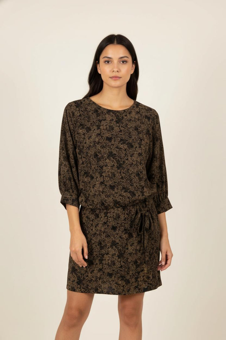 Robe bleue et marron - Taille XS/34