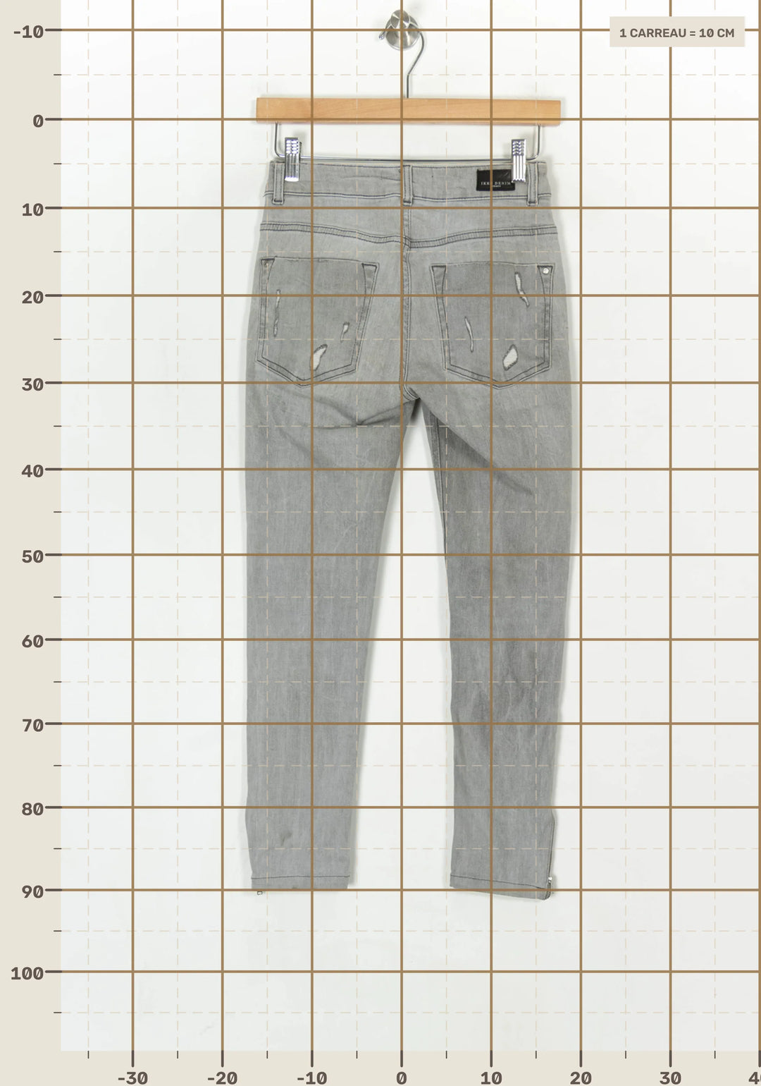 Jean Gris-foncé - Taille XS/34 de la marque IKKS | PARAD24782 - Vendu par Paradigme - Image 4
