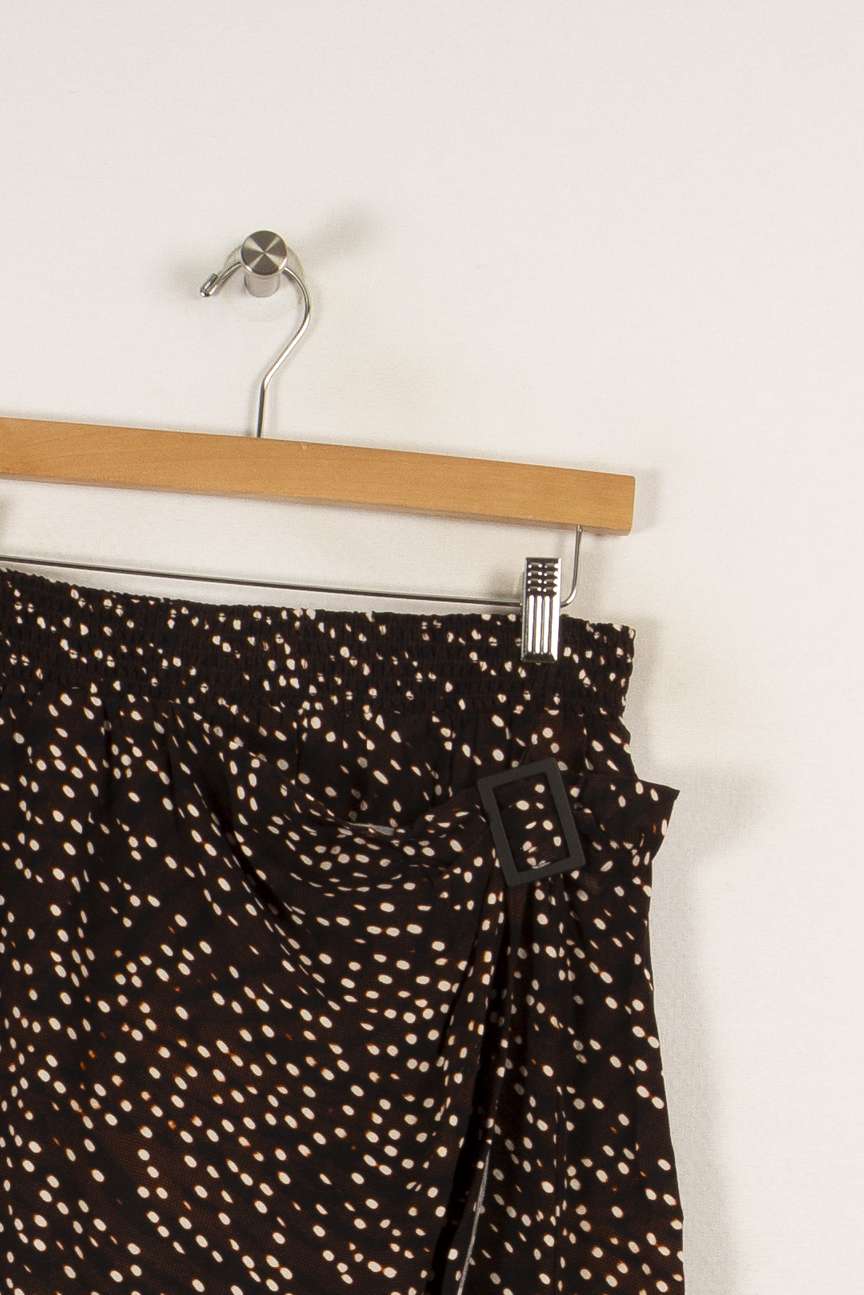 Jupe marron et noire à motifs - Taille XL/42